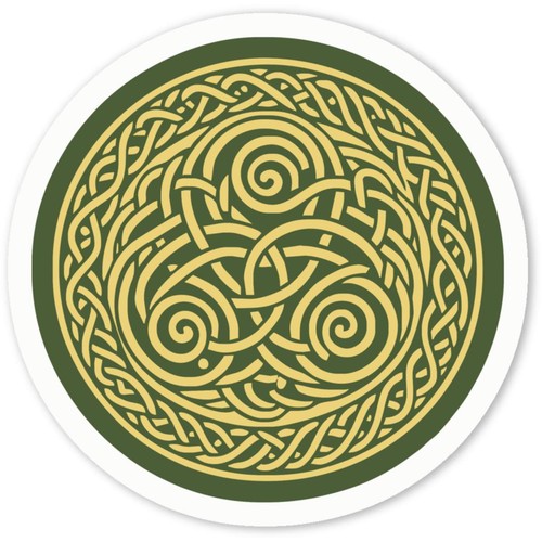 Green celtic circle motif - 'green,
