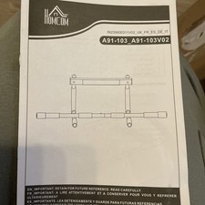 HOMCOM Pull-Up Bar for Doorway – Indoor Home Fitness & Upper Body Workout