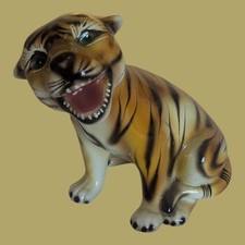 Ceramic Tiger Made In Portugal Vintage