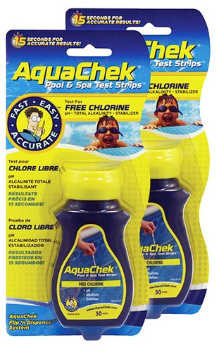 Aquachek test strip chlorine - test,