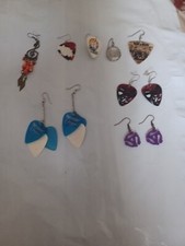  Guitar Pick Earrings,3 Pair +
