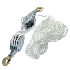 2 Ton 65 Feet Rope Hoist Pulley Block and Tackle Pulley System Lifting Objects