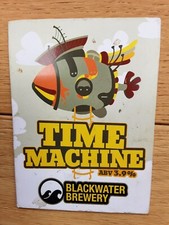 Beer pump clip badge, Blackwater Brewery, Time Machine, Travel Theme