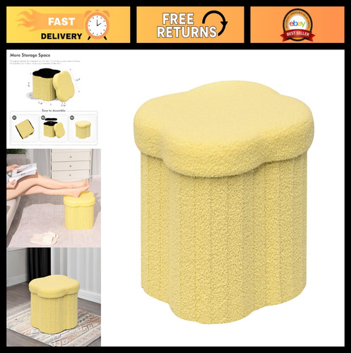 Storage ottoman cube flower - cube,