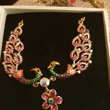 Butler and Wilson Peacock Necklace 