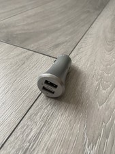 Goodmans 2.4 Dual Port USB Fast Quick Car Charger Silver Android Samsung Iphone