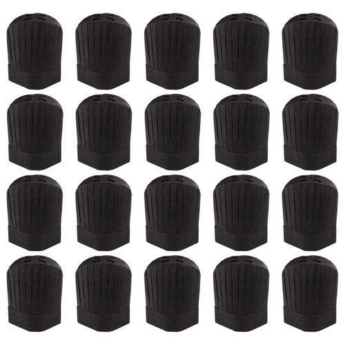 Pcs black chef hat hats - 20,