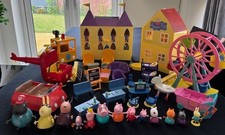 Large Bundle Peppa Pig, 8 Playsets, Palace, House, 3 x Vehicles, 13 Figs