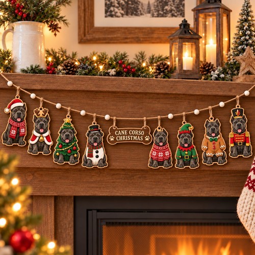 Cane corso christmas - christmas, wooden