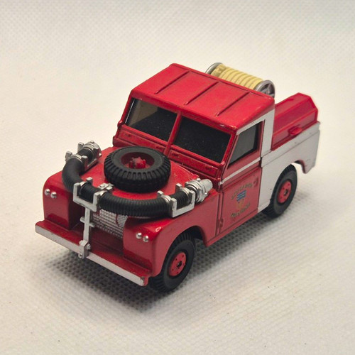 Red white firefighting pickup - firefighting,