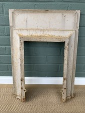 Antique Cast Iron Fire Surround Art Deco 1930s - original paint - Good order