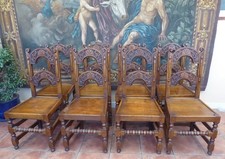 8 CHAIRS 17TH STYLE COUNTRY OAK  QUALITY BESPOKE  FREE SHIPPING ENGLAND