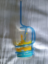 Blackpool novelty drinking beaker with fixed straw