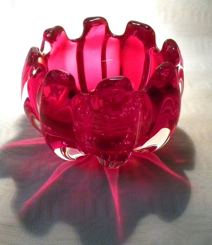 Whitefriars glass ruby - whitefriars, cased