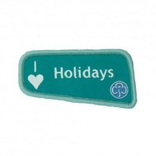 I Love Holidays Woven Badge-