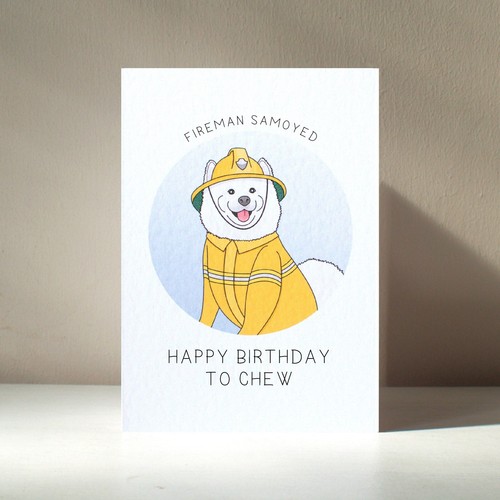 Fireman samoyed - ‘fireman, samoyed’