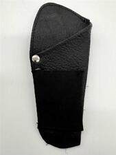 HANDMADE LEATHER KNIFE HOLSTER BELT CLIP PEN HOLDER BLACK