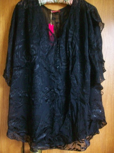 Zandra rhodes black silk - silk, blend