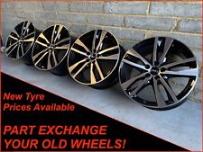 Audi 19" A4 A6 TT Genuine 5 Double Spoke Gloss Black Diamond Cut Alloy Wheels