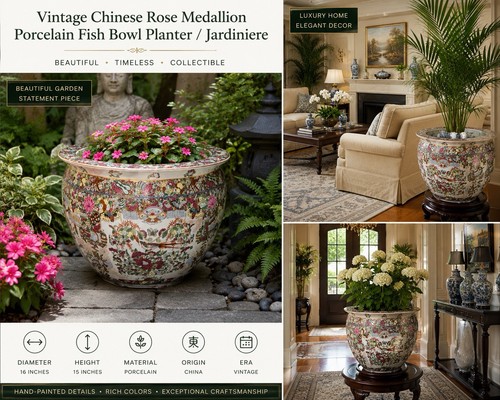 Vintage chinese rose medallion - chinese,