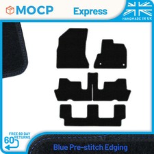 Express with Blue Pre-Stitch Trim Car Mats to fit Citroen C4 Picasso 7 Seater...