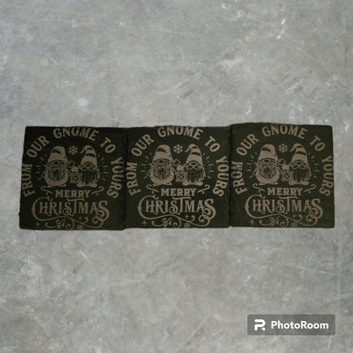 Christmas gnomes slate - christmas,