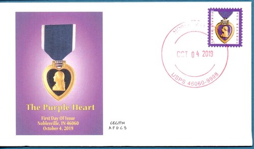 Purple heart medal stamp - stamp, first
