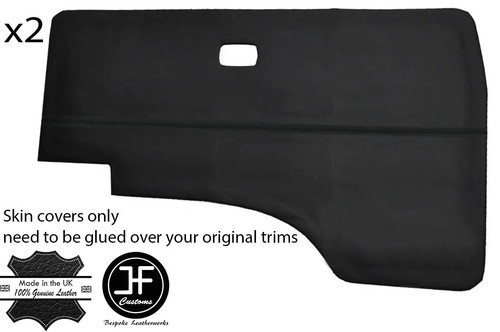 Black stitch door card - black, 2x