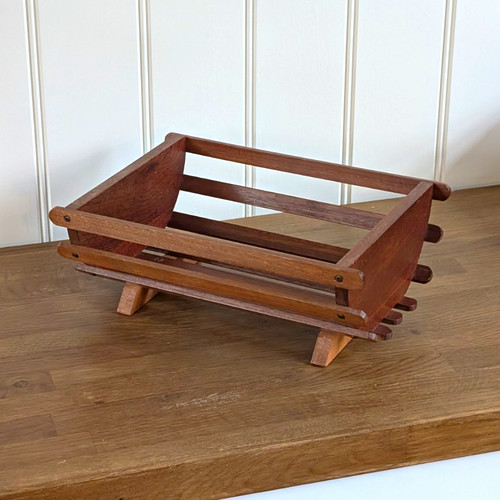 Vintage slatted wooden fruit - vintage,
