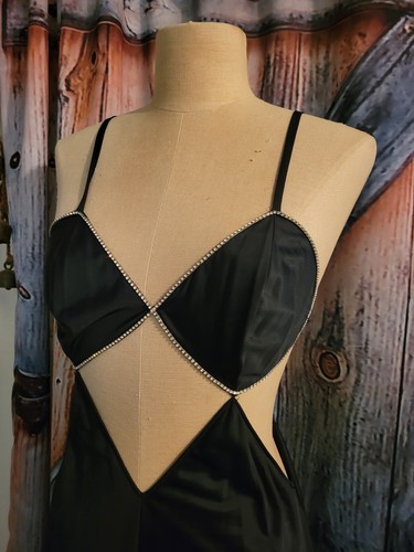 Vintage black satin - vintage,