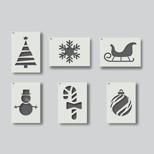 Christmas stencils for Card Making, Home Decor, Xmas Decor, Art & Craft. GROUP 3