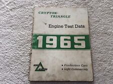 Crypton Engine Test Data 1965 Catalogue Ford Mini MG Triumph Rover Jaguar