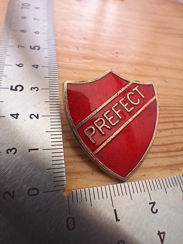 Vtg school prefect red shield - school,