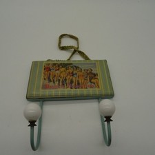 Vintage style retro beach beau Coat Hanger Hook Over 8in wide 9in high