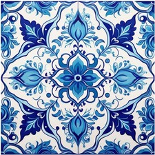 Tile Mural Blue Turkish Iznik