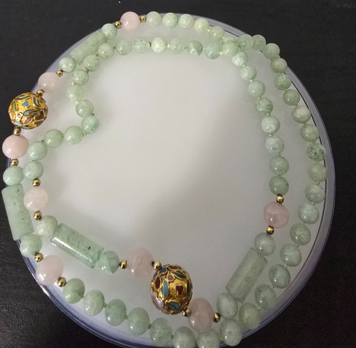 Vintage jade rose quartz and - rose,