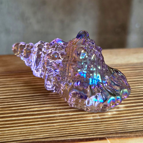 Mini pink glass seashell - mini,