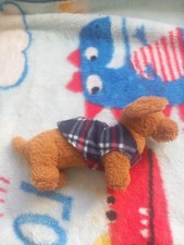 Dashund Sausage Dog Toy Plush In Coat Soft Toy