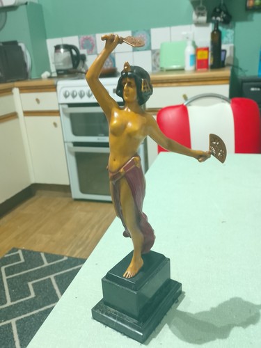 Art deco cold painted spelter - cold,