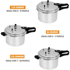 3.5L/6L/7.5L Home Dual Handle aluminum Pressure Cooker Kitchen Catering Cookware