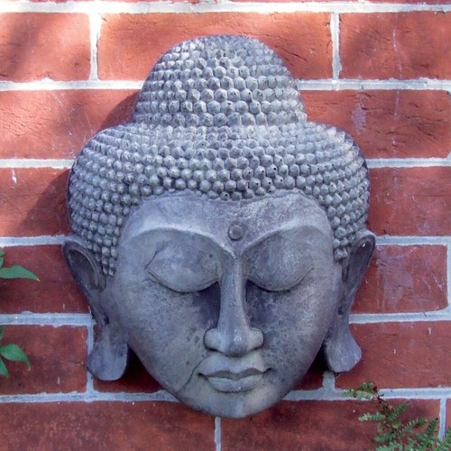Thai buddha head stone garden - buddha,