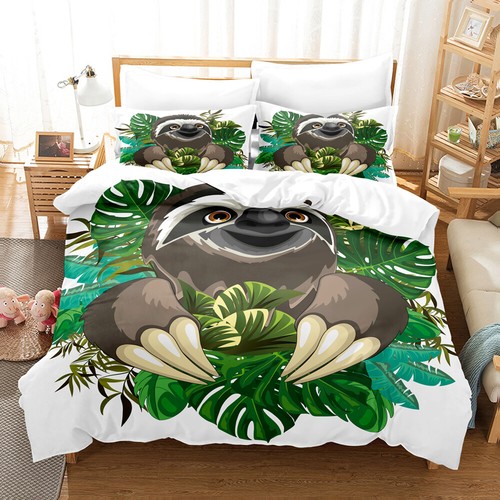 Sloth palm leaf print - sloth,
