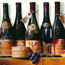 Vintage Wine and Cheese Happy