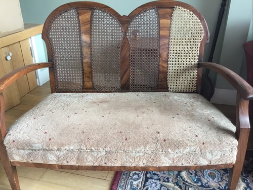 Antique bergere sofa - antique,