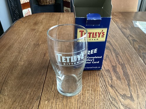 Tetley bitter pint glass - bitter,