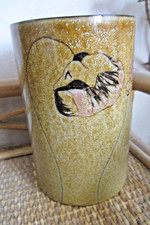 Guernsey Pottery, studio pottery cylinder vase or utensil pot