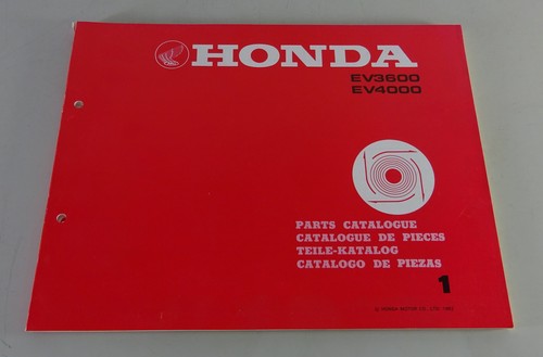 Parts catalogue honda - honda, 3600
