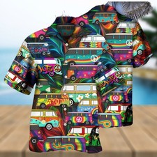 Hippie Bus Colorful Style Hawaiian Shirt