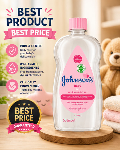 Johnson baby oil 500ml - baby,