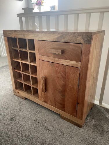 Mango wood wine cabinet - wine,
